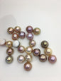 23pcs AAA 11-12mm Baroque Mabe Natural Purple Rainbow Freshwater Pearls,no hole,MB-T11
