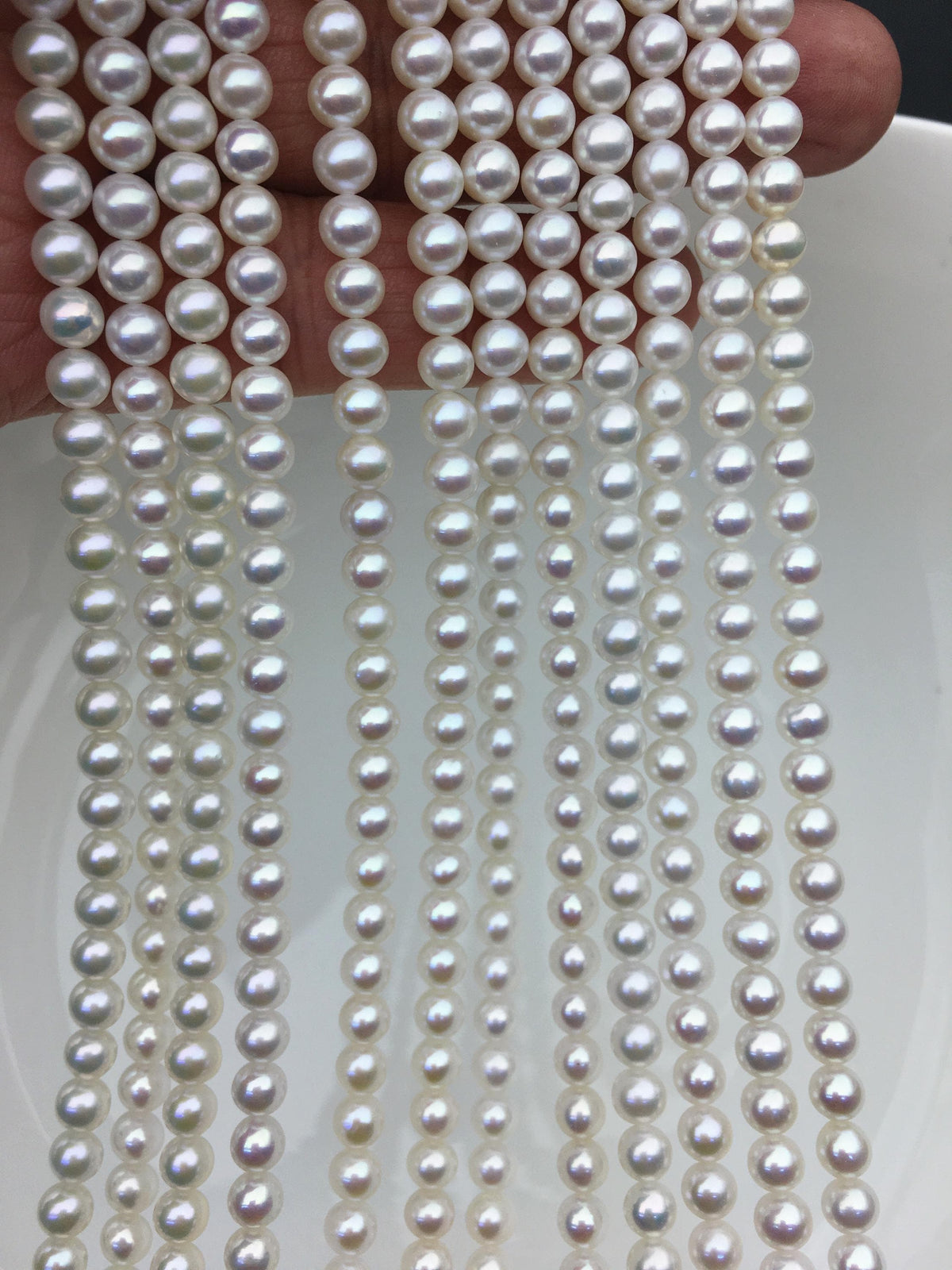 AAA 5-5.5mm white round freshwater pearls,Chinese freshwater pearl,RP5-3A-5