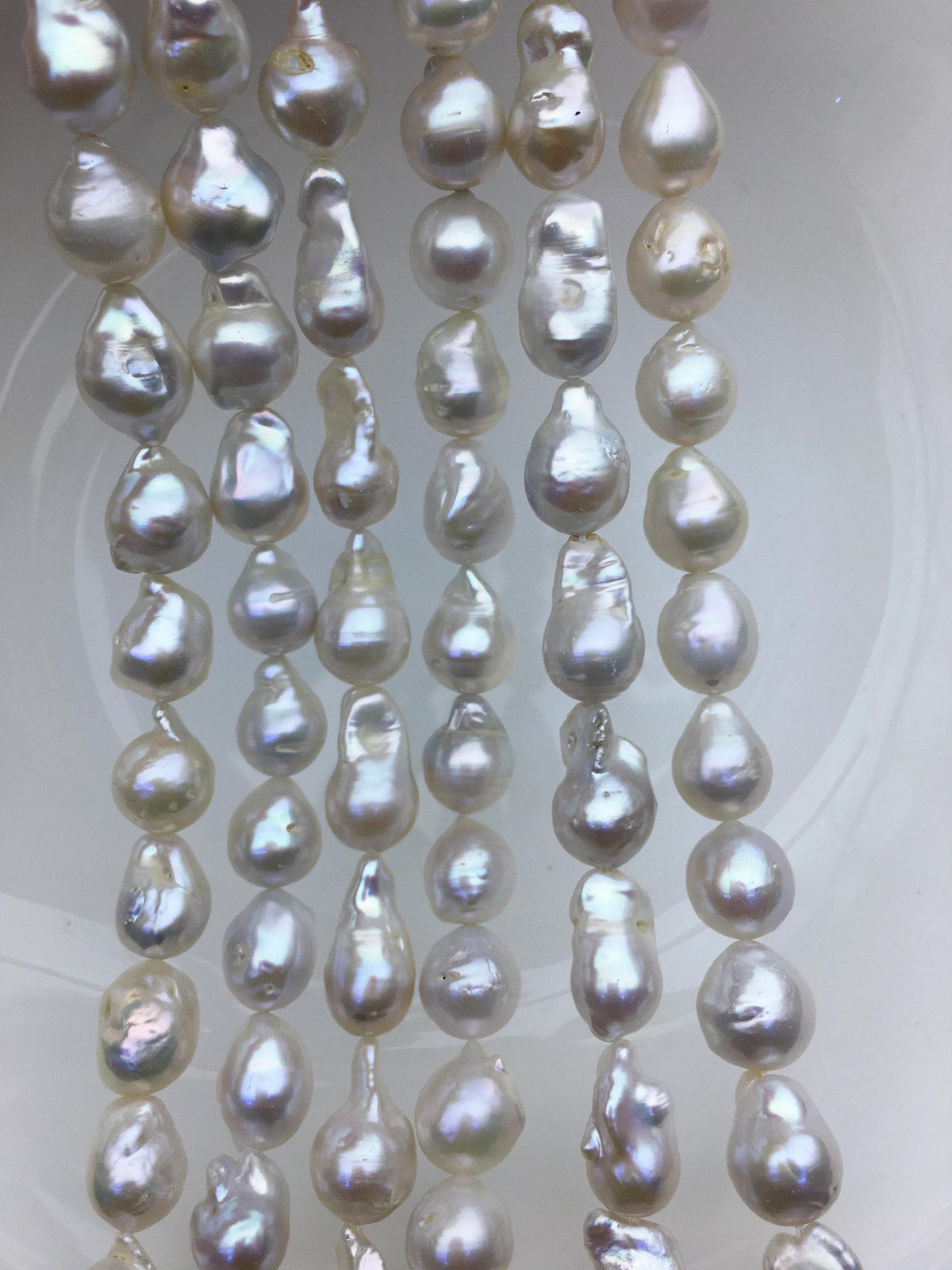 1 strands AA+ 9-11mm white flame ball pearl,FL15-2A-5-60