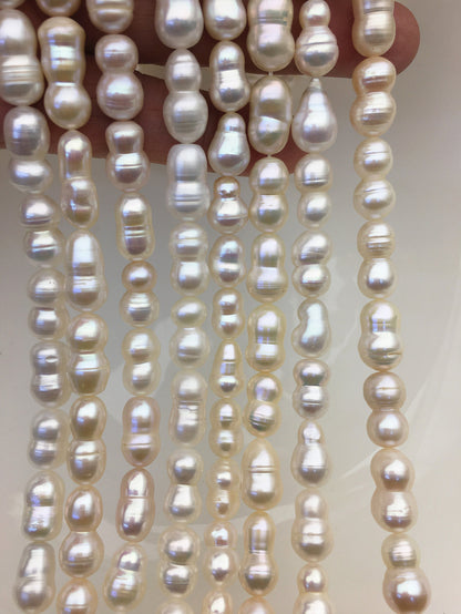 AA+ 8-10mm White Gourd baroque pearls-Baroque Gourd,DIY,high luster,ZS-114-17