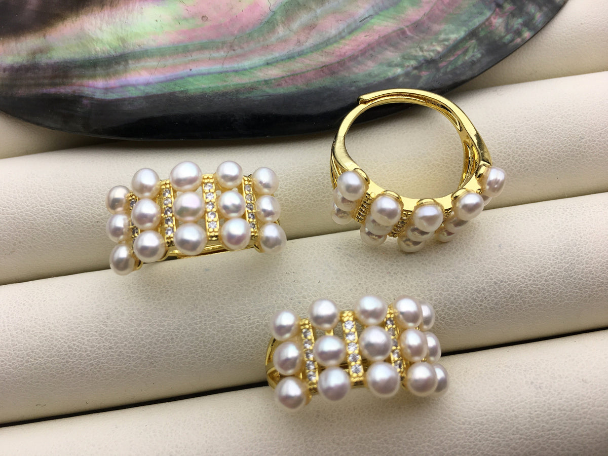 1pc AAA tiny pearl ring, inexpensive engagement rings, fashion rings, fake diamond rings real pearls, inexpensive ring, R1-088-5