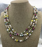 64'' AA+ 4-8mm misc color nugget pearl Necklace,NPN1-117