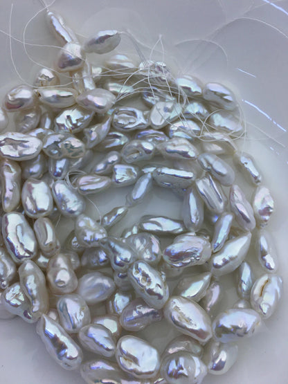 AA+ 11-13mm white keshi thick long Freshwater Pearl, DIY Loose Freshwater Pearl, wholesale price, china wholesale pearl, ZS-200-73