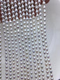 AA+ 4.7-5.1mm*5.5-7mm white baroque rice pearls, Cultured white freshwater pearls beads, teardrop pearl necklace, rice pearl wholesale, LR5-A-1