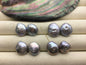 1 pair 13-15mm Thick Gray drop coin Freshwater Pearls Pair, high luster- Coin Pearl-petite Pearl- Pearl Jewelry, ZS-103-37-9