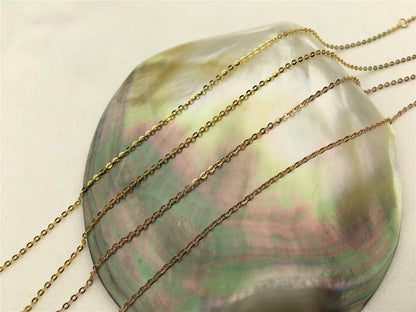 0.97-1grams Heavy 18'' adjust 16'' 18k Solid Gold yellow gold chain 750 for pendant, 45cm solid gold italy chain necklace, ASG-NC-1