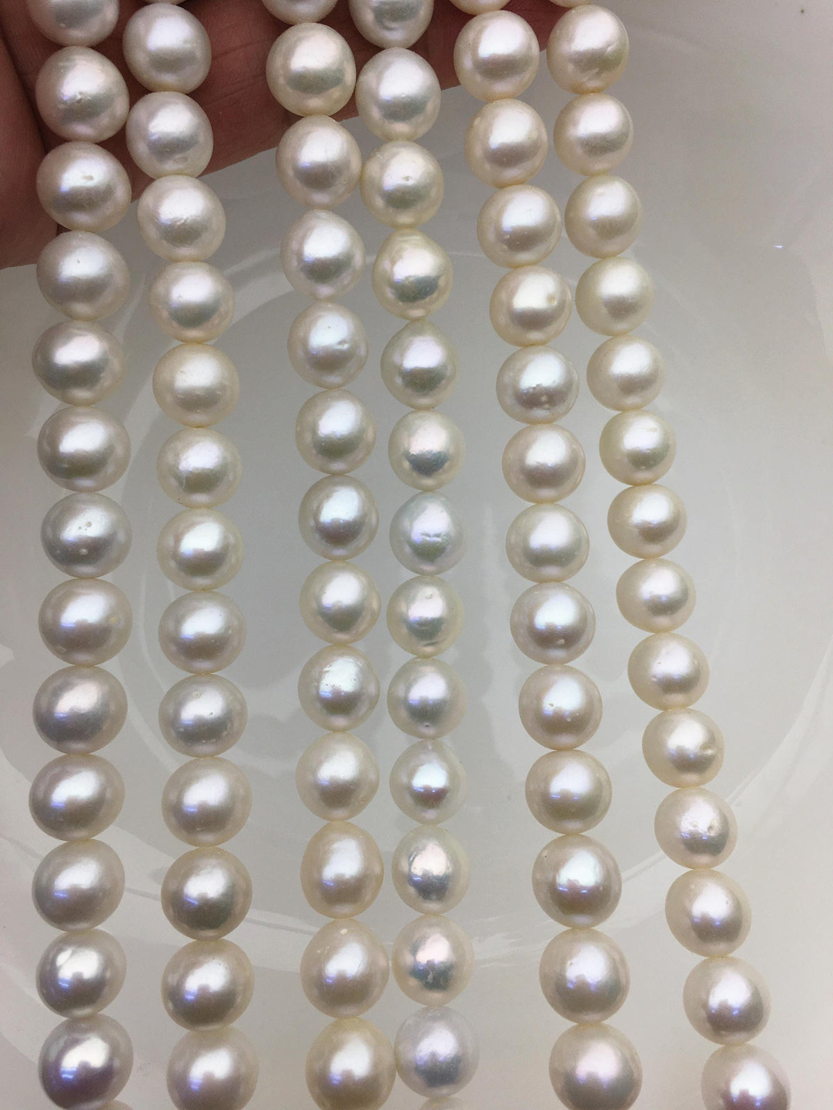 AA+ 9-11mm white round freshwater pearls,RP9-2A-6