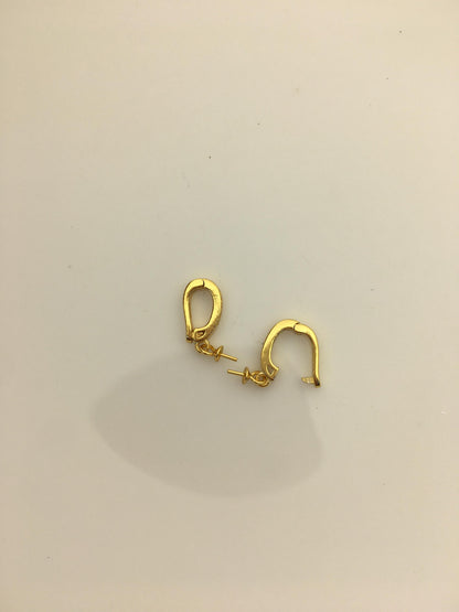 2pcs 6.5*13mm Cz zircon S925 gold sterling silver pendant hook, for pendant,ASL-P-022