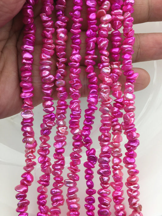 AA+ 5-6mm red Keshi pearls,Center drilled,ZS-128-37
