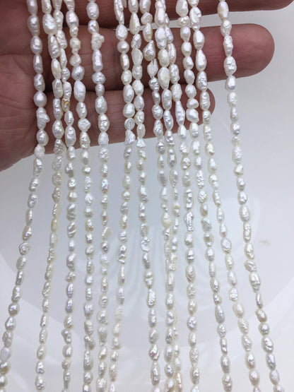 Rare!AA 3-4x4-6mm white keshi Freshwater Pearl, diy Loose Freshwater Pearl, wholesale price, china wholesale pearl, ZS-200-24