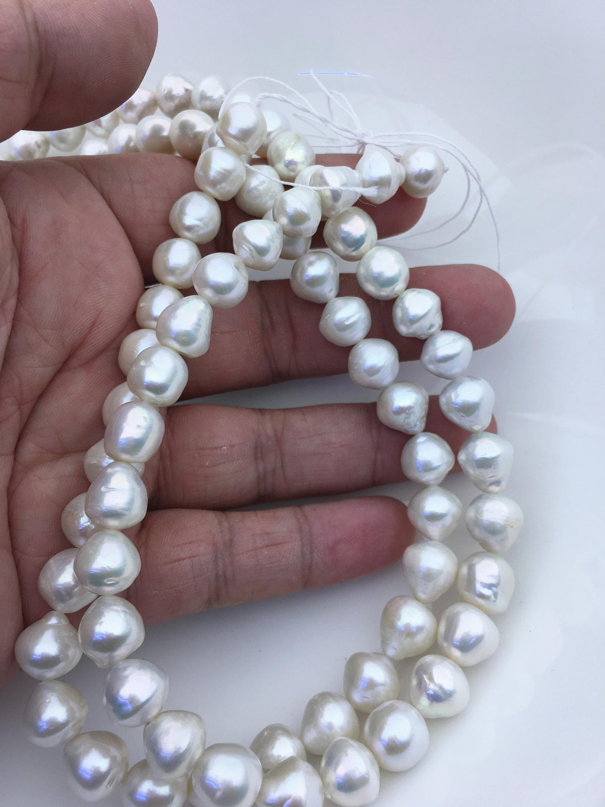 AA+ 9-11mm white teardrop button round Edison Freshwater Pearl,ED12-2A-5-54