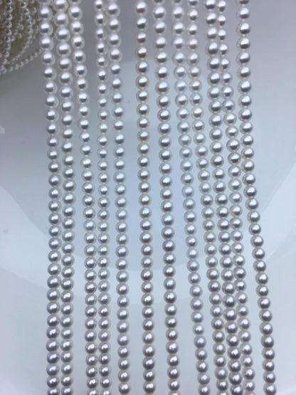 AAA 3-3.5mm white round freshwater pearls,white round pearl,pearl wholesale,RP3-3A-3