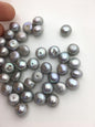20pcs AA+ 11-12mm Gray baroque button Round freshwater pearls,0.9mm half hole,BTN11-T1