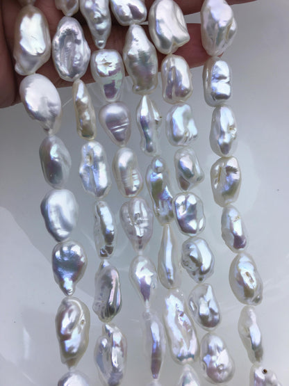 AA+ 11-13mm white keshi thick long Freshwater Pearl, DIY Loose Freshwater Pearl, wholesale price, china wholesale pearl, ZS-200-73