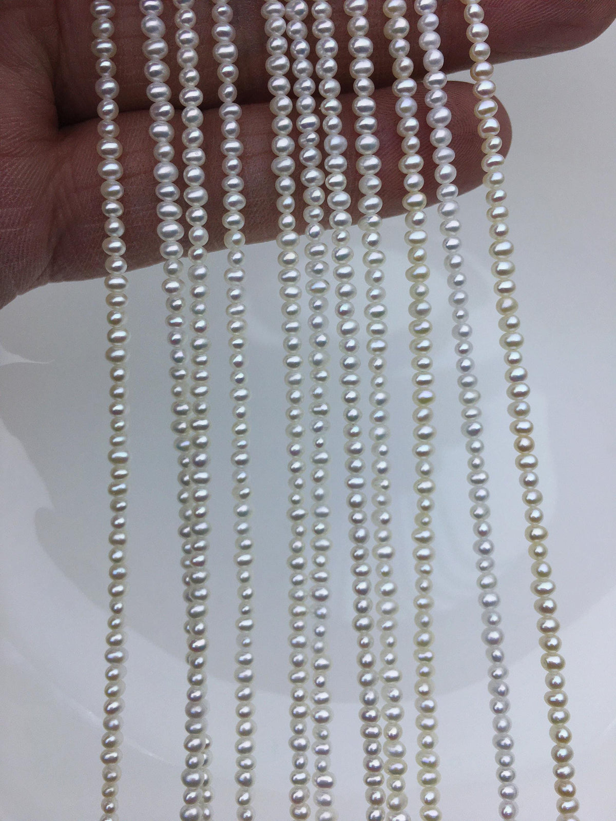 AAA 2-2.3mm white tiny potato seed freshwater pearls, for pearl necklace, loose freshwater pearl, CR2-3A-2