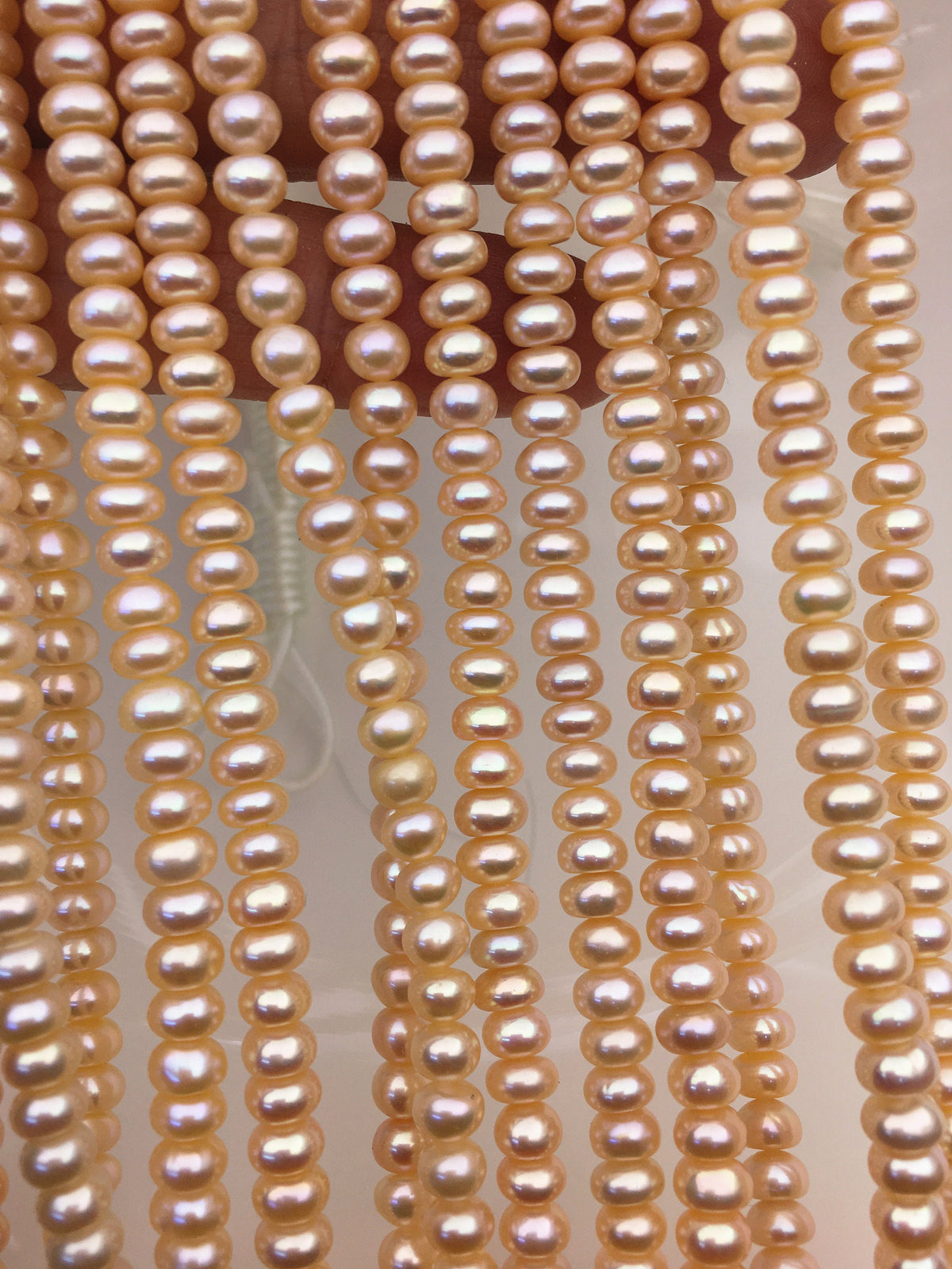 AAA 5-6mm pink button round freshwater pearls,Rondelle pearl Beads,white freshwater pearl,loose strands,SM5-T1