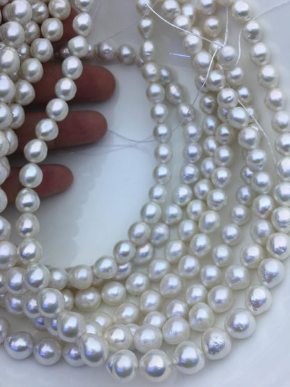 AA+ 9-11mm white oval freshwater pearls,Christmas,Valentine's Day gift,for pearl necklace,Love,Happiness,LR10-T4