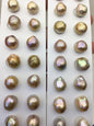 5pairs AAA 12-13mm Natural Rainbow baroque drop edison freshwater pearl Pair,no hole,ED11-3A-2-6
