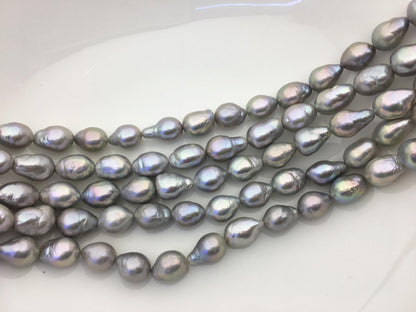 AA+ 10-12mm big gray baroque drop Edison Freshwater Pearl,ED12-2A-5-1