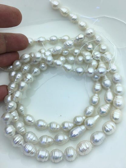 AA+ 9-11mm white circle drop Edison Freshwater Pearl,ED12-2A-5-43