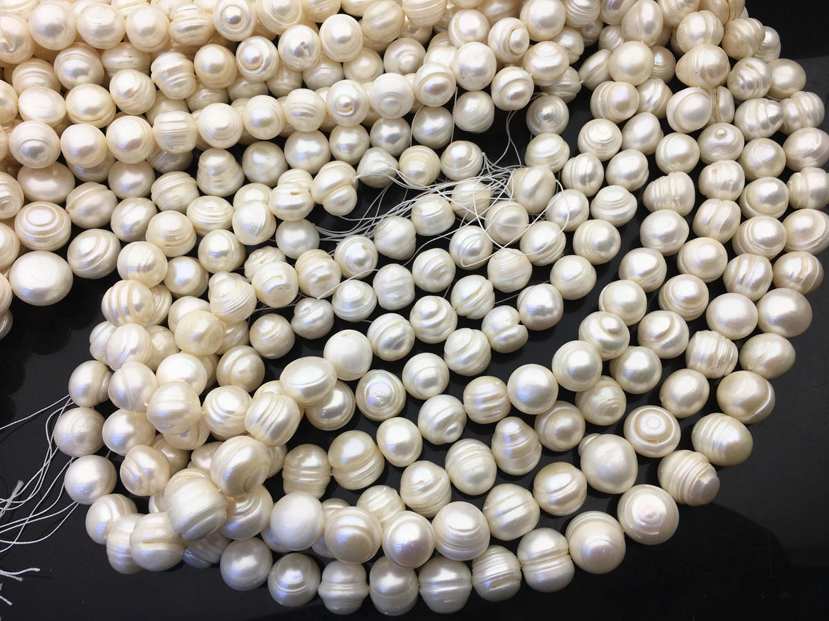 AA 12.4-14mm large white ring potato freshwater pearl,big size pearl,CR13-2A-2