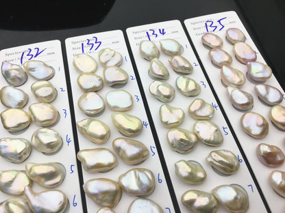 1 pair AAA 14-17x18-23mm Natural Rainbow Baroque Pearl Pairs,Baroque Cultured Freshwater Pearl,no hole,FL15-3A-9-23