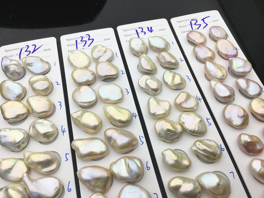 1 pair AAA 14-17x18-23mm Natural Rainbow Baroque Pearl Pairs,Baroque Cultured Freshwater Pearl,no hole,FL15-3A-9-23