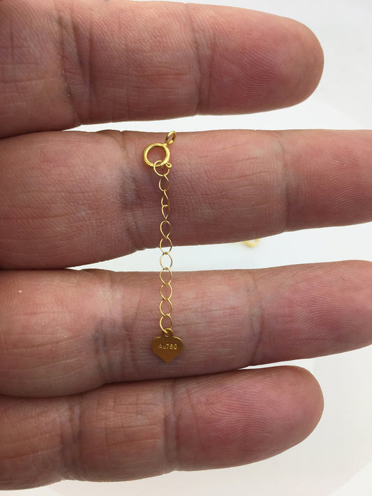 18k solid yellow gold set 4.3mm spring ring with 1.25'' chain jump spring,ASG-CL-001