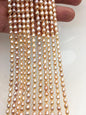 AAA 4.5-5mm Tiny pink peach nugget freshwater pearls,irregular nugget freshwater pearl strand,LM4-3A-1