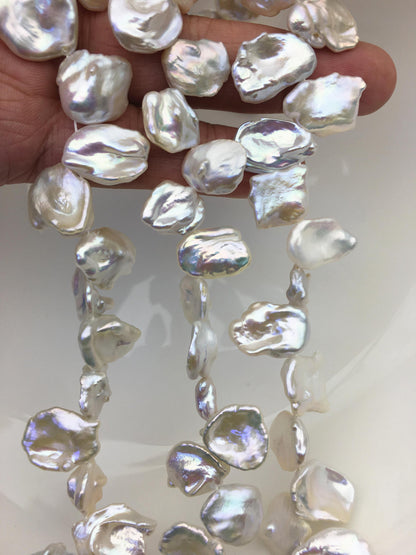 AAA 11-13mm White Keshi Pearls,wholesale price,baroque pearl,keshi pearl strands,ZS-129-14