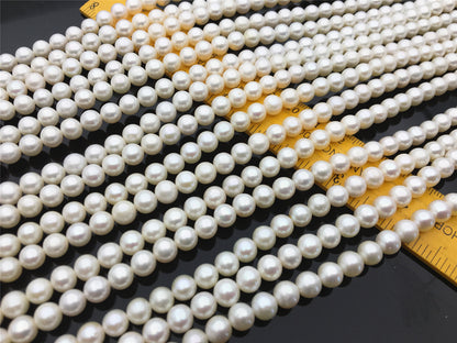 AA+ 7mm white round freshwater pearls,loose pearl beads material,round pearl wholesale china,RP7-2AY-WBa-1