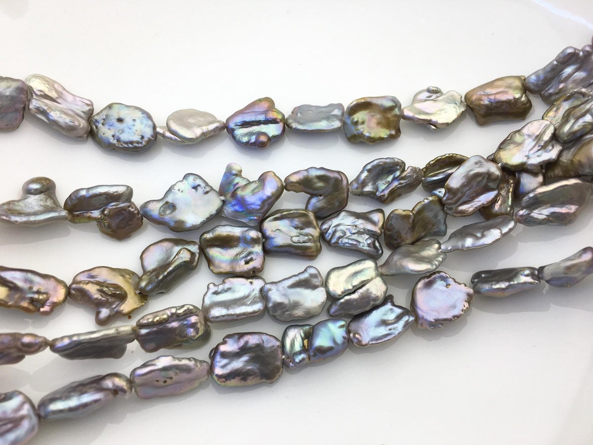 AA+ 11-14mm Gray Bronze keshi Freshwater Pearl,DIY Loose Freshwater Pearl,ZS-200-77