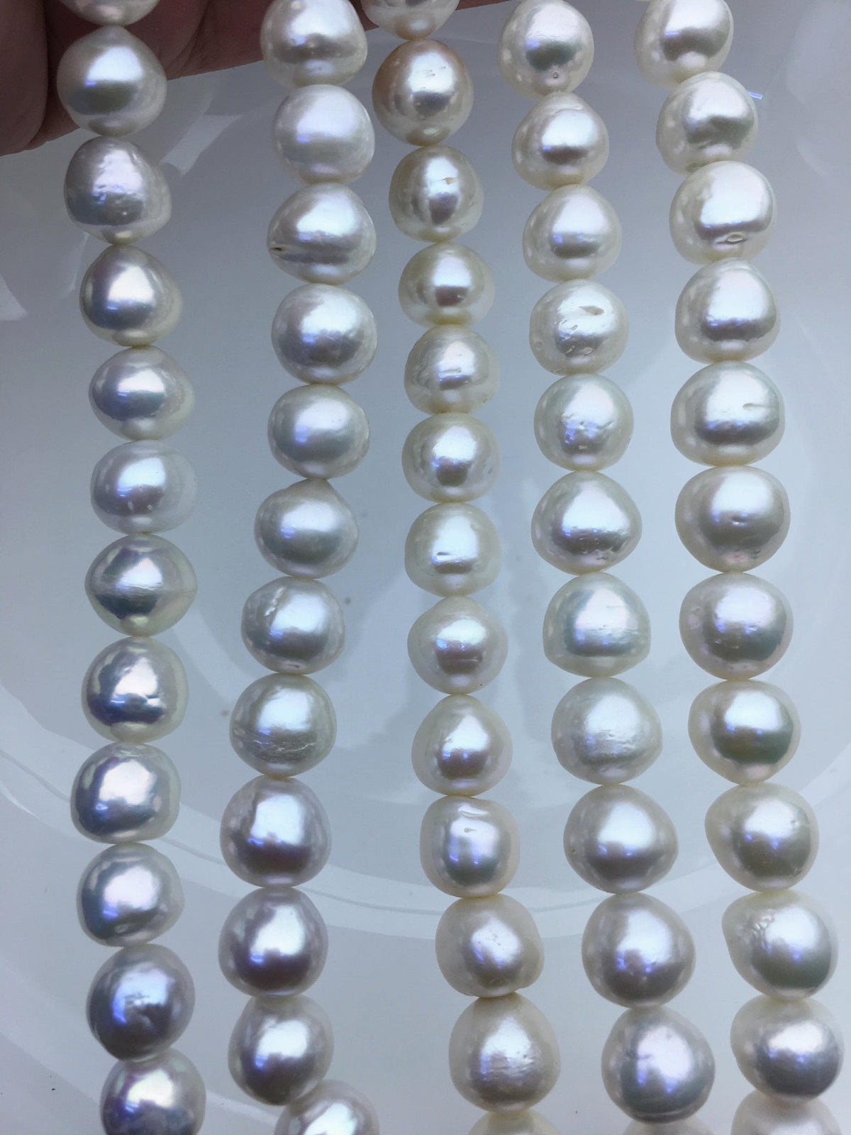 AA+ 9-11mm white button round Edison Freshwater Pearl,ED12-2A-5-53