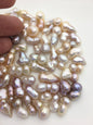 60pcs AAA/AA+ 7-12mm natural color baroque freshwater pearls, no hole,ZS-T52