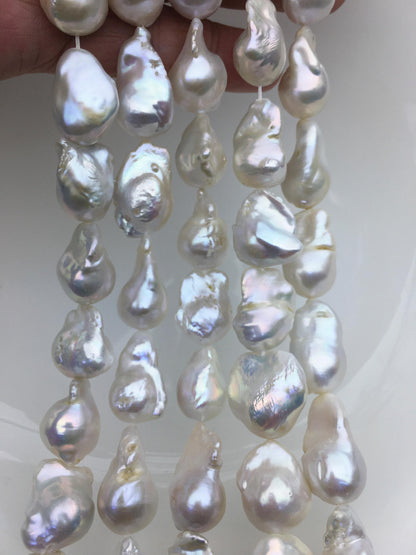 AA 13-16mm White flame ball freshwater pearl,FL15-2A-5-89