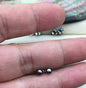 1 pair AAA 3.5-4mm green blue Pearl Stud Earrings, pearl earrings, S925 Sterling Silver, classic pearl studs, SE1-T13