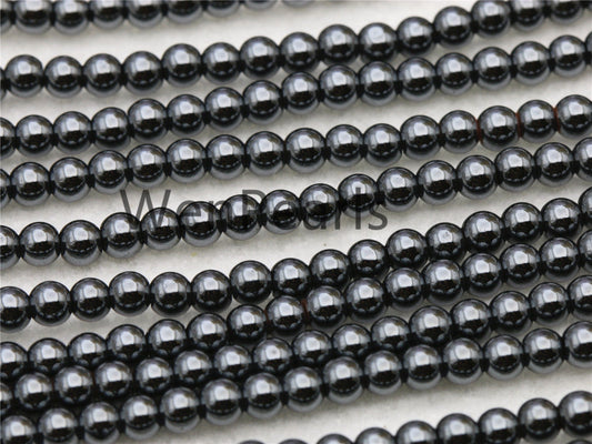 Hematite,3mm Smooth Round,AAA, 135 beads,15.5 inches,G50-R3-006