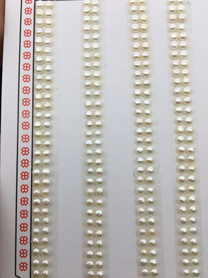 40% OFF 10 pairs AAA+ 2.5-3mm Seed Button freshwater Pearls,0.7mm half hole,white color pearl for ring,BTN2-T1