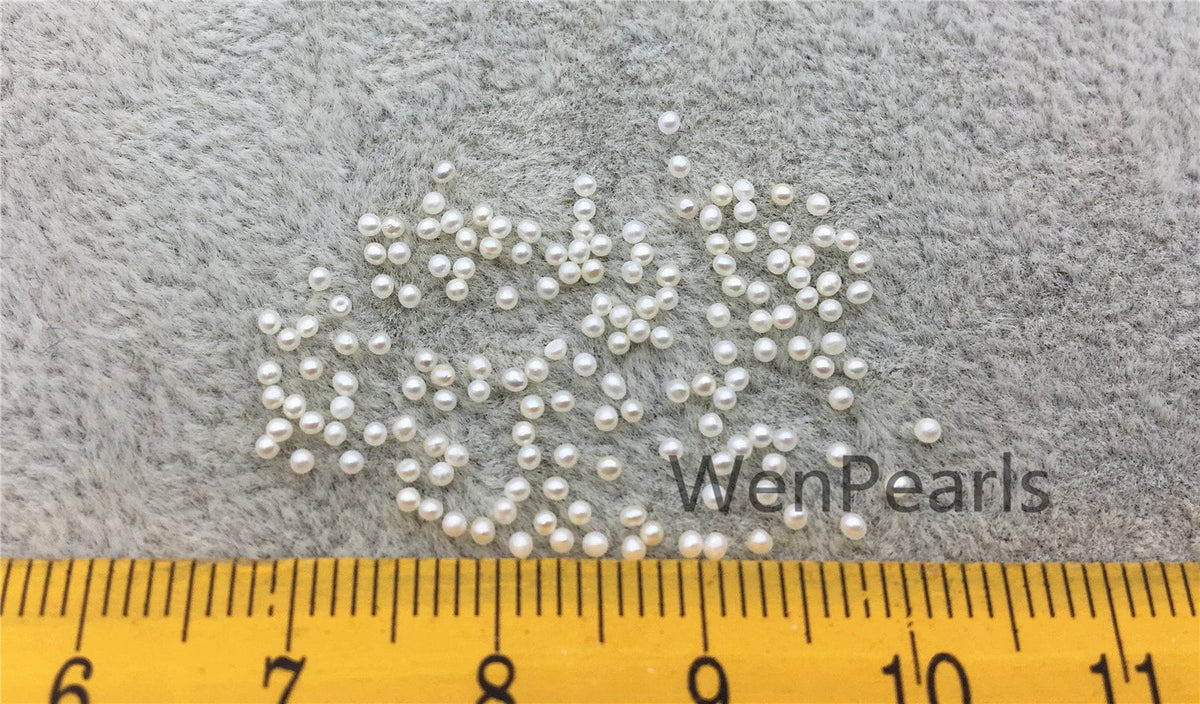 AAA 1.3-1.4mm white seed round freshwater pearls, small size white freshwater round loose pearl wholesale, tiny pearl supply, RP1-3A-2