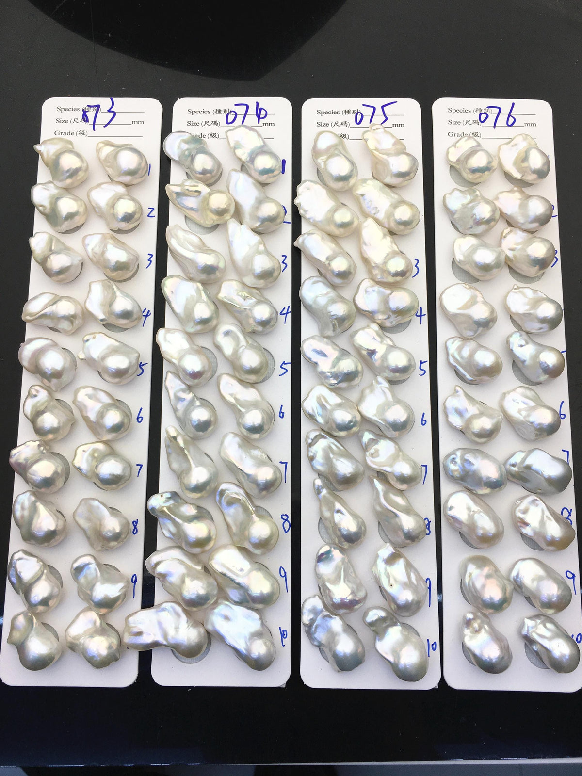 1 pair AAA 14-18x20-28mm White Flameball Pearl Pairs, Baroque Cultured Freshwater Pearl, 0.9mm top half hole, flameball pearls, FL15-3A-8-44