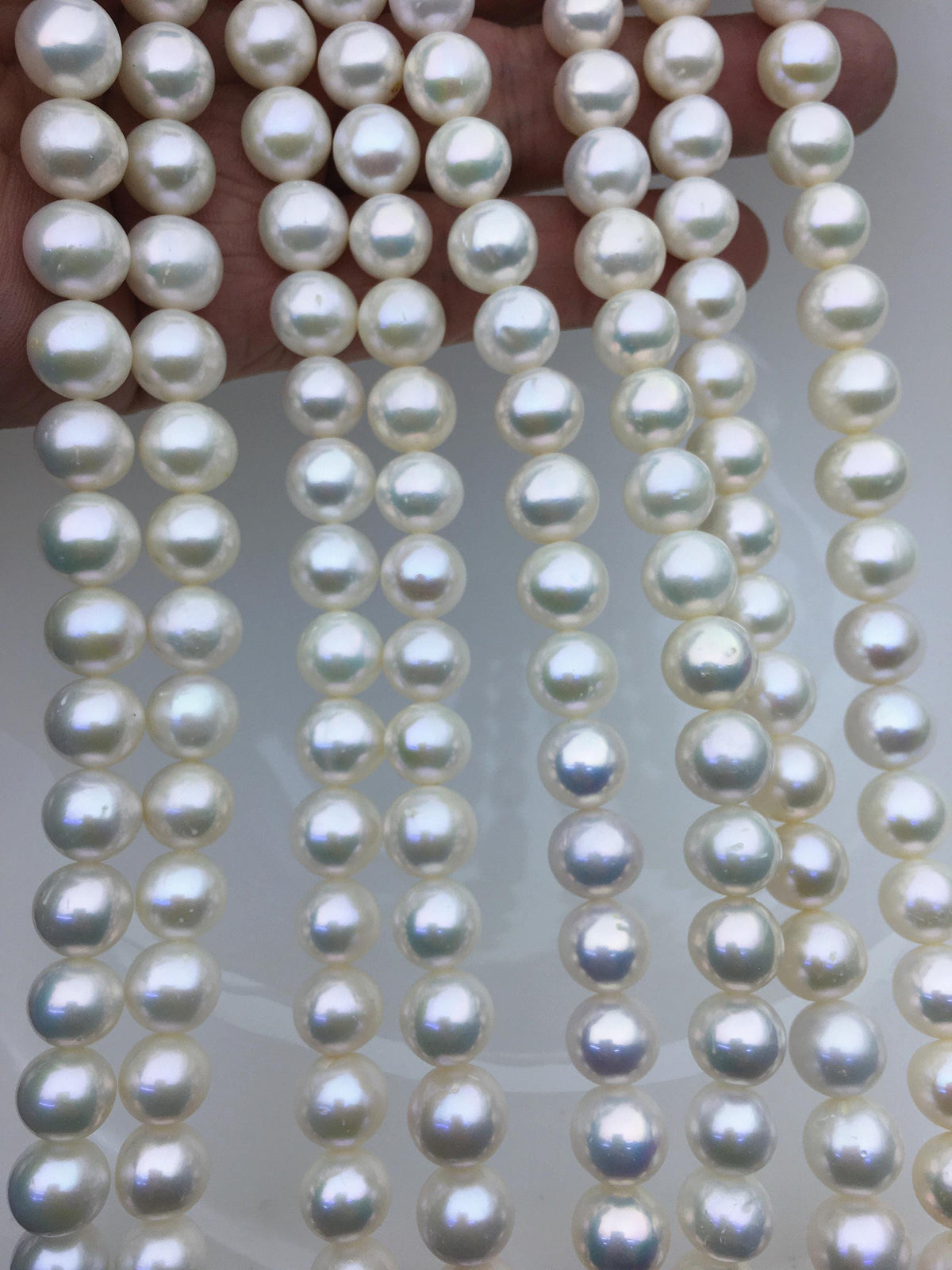 AA+ 9.4-10.3mm white round freshwater pearls,Graduation, mother day pearl gift,RP10-2A-7