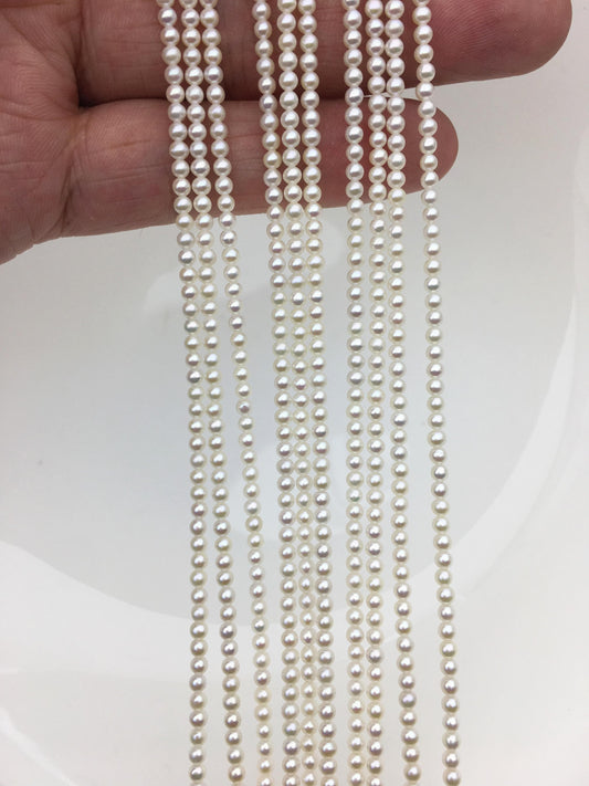 AAA 2.8-3mm white round seed freshwater pearls,Valentine's Day gift,for pearl necklace,loose freshwater pearl,RP2-3A-14