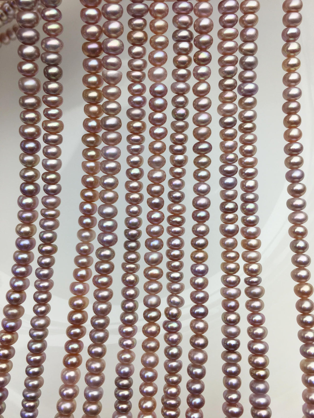 AAA 4.5-5mm tiny purple button round freshwater pearls,Rondelle pearl Beads,white loose pearl strands,SM4-T1