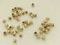 18k Real Yellow 2mm/2.5mm Gold Handmade Bali Style Faceted Round Beads, 18k Gold Beads. 18k Spacer Beads,ASG-PJ-004