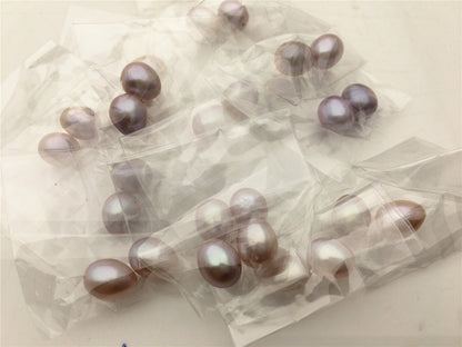 AAA 9-10mm White/Pink/Purple rice freshwater pearls pairs,tear drop pearl earrings,dangle pearl earrings,LR9-3A-2