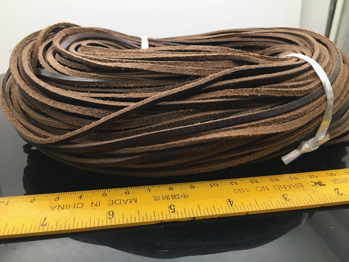 3mmx2mm Flat crazy-horse Oil Leather Cord, Soft Leather, Select Length, pull-up leather, Wholesale, Distressed Matte Finish, LC3-208