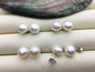 high luster!AAA 9.5-10mm White Nugget baroque pearl stud earrings - Freshwater Pearls earrings - SE1-069-21