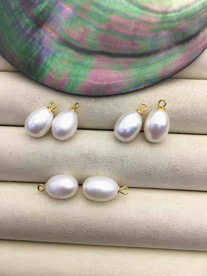AAA 8.5-9x11.5-12.5mm white long rice pearl dangle earrings,S925 Sterling Silver pearl earrings,pearl for women,SE3-T6