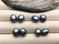 2 pairs AA+ 9.4-10.3mm deep blue green rice freshwater pearls,for make dangle pearl earrings,LR10-T5