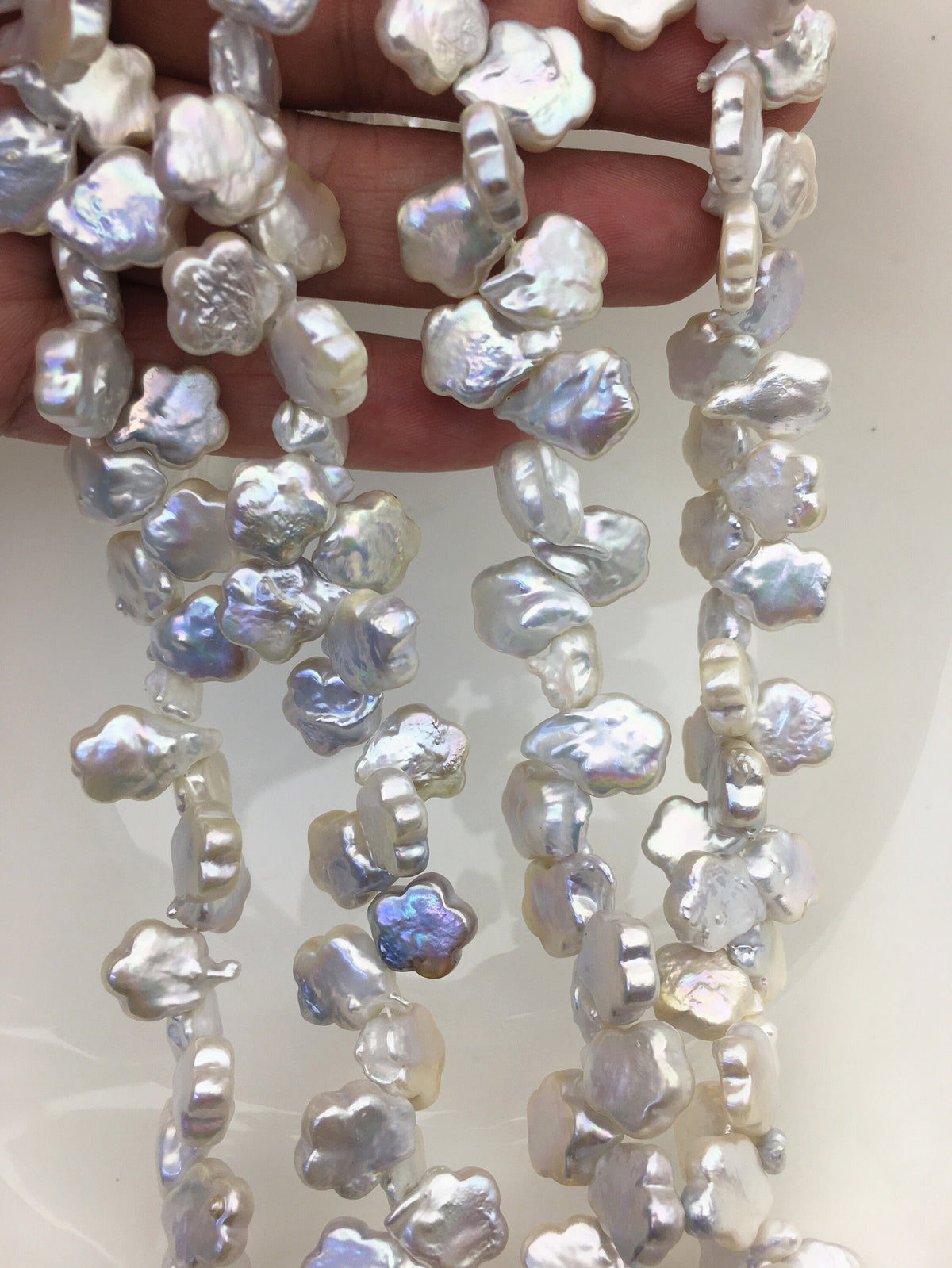 AA+ 11-13mm White plum blossom Freshwater Pearl,ZS-119-28